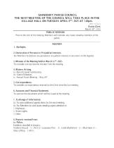 SHAWBURY PARISH COUNCIL -agenda April 2025.